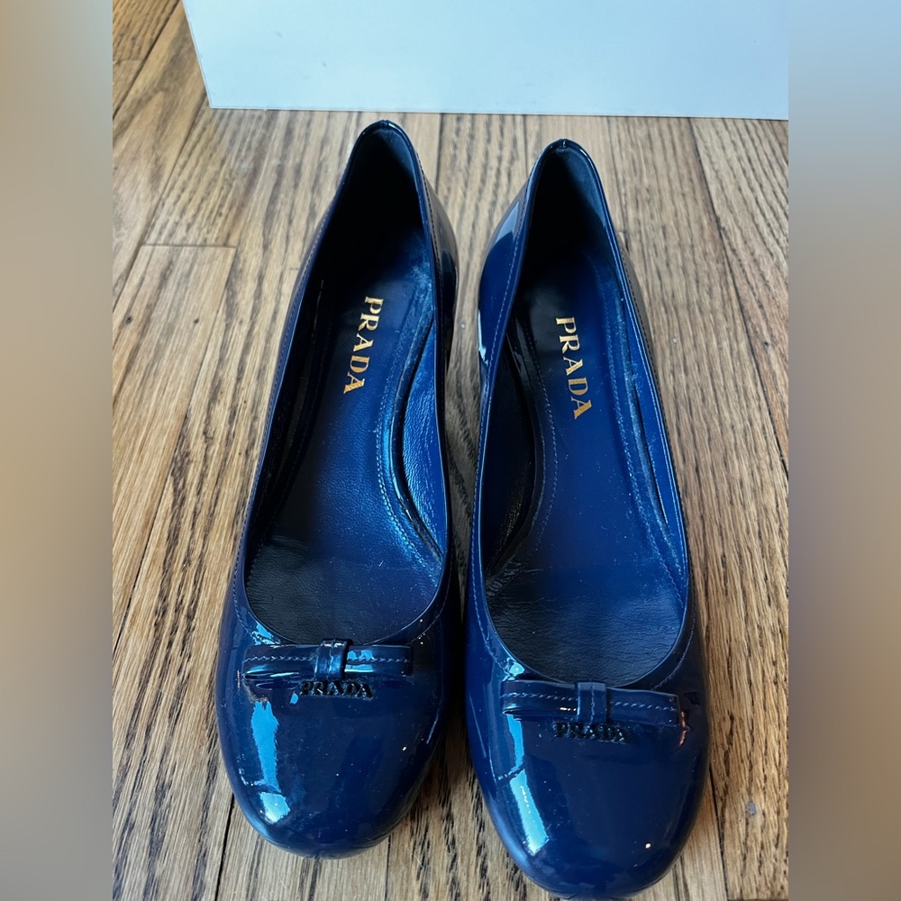 Navy Blue Prada Heels